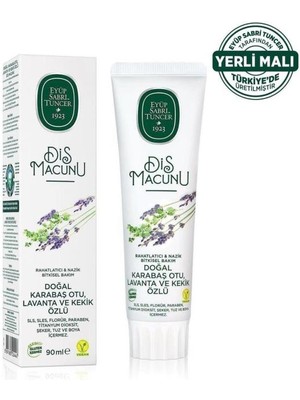 Eyüp Sabri Tuncer doğal Karabaş Otu, Lavanta ve Kekik Özlü Diş Macunu 90 ml X2