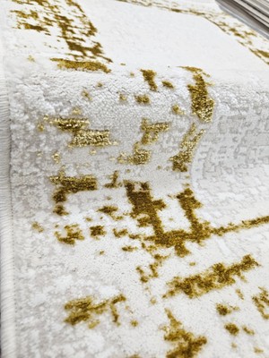 Merinos Crystal 32564-060 Parlak Gold Iplikli Çerçeveli Salon Oturma Yatak Odası Antre Mutfak Yolluk Halı