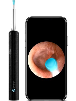 Bebird T5 5 Mp Kamera 3.5mm Lens Şarjlı Wifi Görüntülü Kulak Temizleyici Siyah Renk Endoskopik Kulak Temizleyici