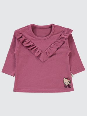 Civil Baby Kız Bebek Sweatshirt 6-18 Ay Gül Kurusu