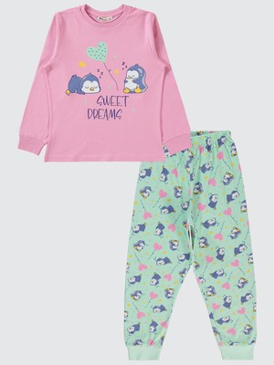 Civil Girls Kız Çocuk Pijama Takımı 6-9 Yaş Fondan Pembe