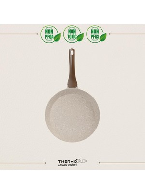 Thermoad Alüminyum Döküm Granit Krep Tavası / Vizon