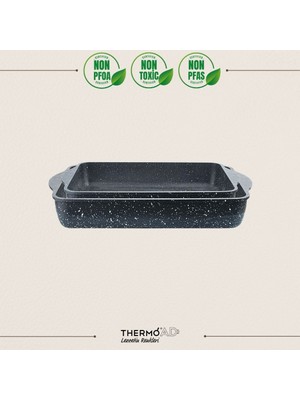 ThermoAD | Çok Amaçlı Kare Tepsi Set | 2 Parça | 30 cm-35 cm
