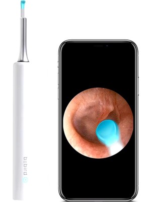 Bebird T5 5 Mp Kamera 3.5mm Lens Şarjlı Wifi Görüntülü Kulak Temizleyici Beyaz Renk Endoskopik Kulak Temizleyici