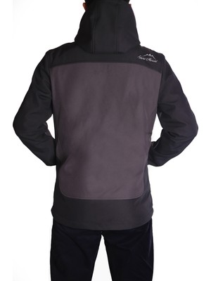 Snowmount Siyah Antrasit Trail Softshell Rüzgar Su Geçirmez Mont