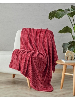 Cozy Oasis Supersoft Tv Battaniye 120X160 cm Bordo