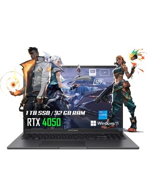 Asus Vivobook 16X I5-13500H 32GB 1tb SSD Fhd 120hz Wuxga 16.0" WIN11 Home Nvidia Geforce Rtx 4050 8gb Taşınabilir Bilgisayar K3605VU-N1066WP3