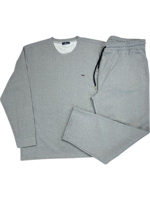 Büyük Beden O Yaka Pijama Takım Uzun Kol