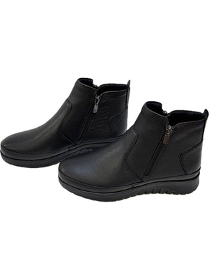 KAFKASLAR AYAKKABI Diabet Gerçek Deri Ortopedik Anne Model Bayan Kısa Boy Bot