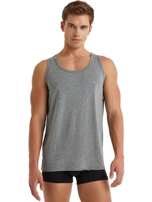 Blackspade Erkek Modal Elastan Atlet Silver 9305 - Gri Melanj