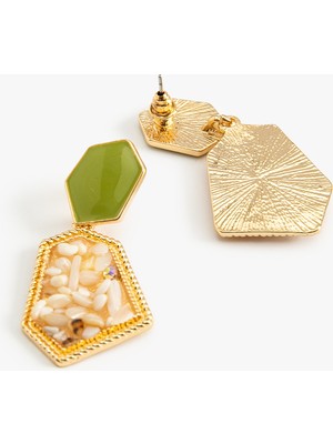 Koton Taşlı Geometrik Küpe