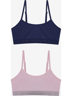 Penti Kız Çocuk Cool Girl 2li Seamless Dikişsiz Çok Renkli Crop Kısa Üst