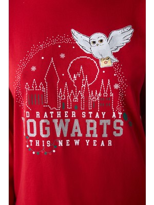 Harry Potter Magic Kırmızı Pantolon Pijama Takımı