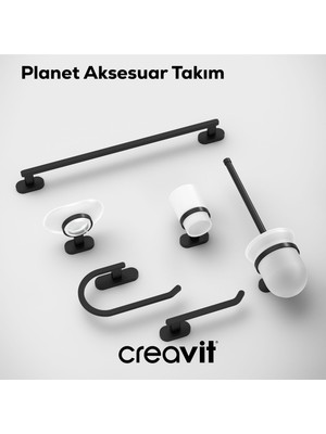 Creavit Planet Uzun Havluluk Mat Siyah