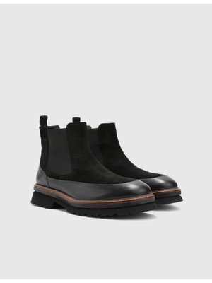 İLVİ Geum  Süet Deri Erkek Siyah Bot