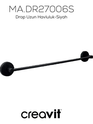 Creavit Drop Uzun Havluluk-Siyah