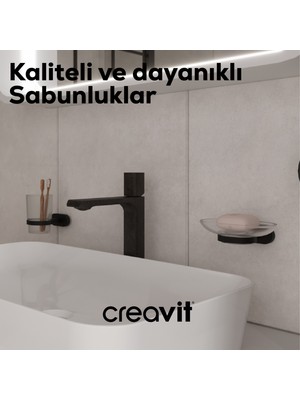 Creavit Planet Sabunluk Mat Siyah