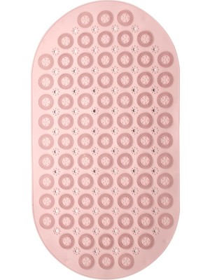 Reis Home Massage Bath Mat Masajlı Vantuzlu Banyo & Duş Kaydırmazı Paspası Pembe