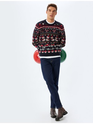 Koton Bisiklet Yaka Triko Yılbaşı Kazağı