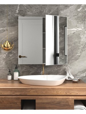 Tetto Elagante Lavobo Üstü Aynalı Banyo Dolabı 60 x 60 cm