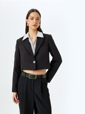 Koton Kruvaze Crop Blazer Ceket