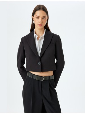 Koton Kruvaze Crop Blazer Ceket