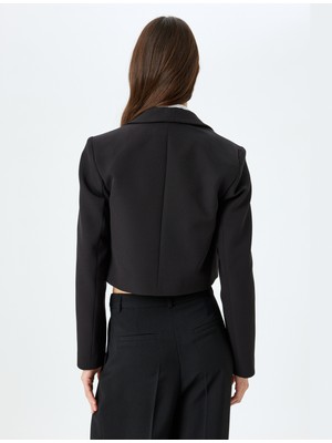 Koton Kruvaze Crop Blazer Ceket