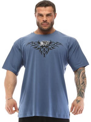 Oversize Pamuklu Spor T-Shirt Big Sam 2710