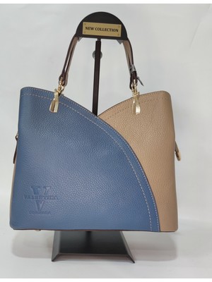 Valvic Hakiki Dana Derisi Klasik 3 Bölmeli Kadın Çantası