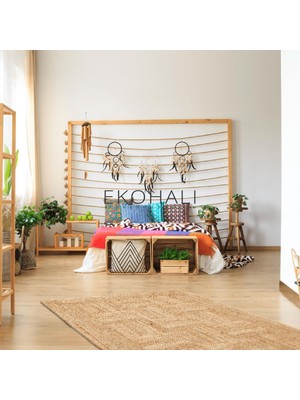 Eko Halı Echo Koleksiyonu Jüt ile Üretilen El Dokuma Sisal Kilim Natural ECH06