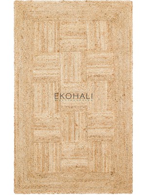 Eko Halı Echo Koleksiyonu Jüt ile Üretilen El Dokuma Sisal Kilim Natural ECH06