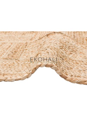 Eko Halı Echo Koleksiyonu Jüt ile Üretilen El Dokuma Sisal Kilim Natural ECH06