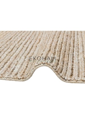 Eko Halı Fine Koleksiyonu Jüt ile Üretilen El Dokuma Sisal Kilim Dark Natural