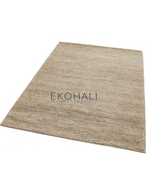 Eko Halı Fine Koleksiyonu Jüt ile Üretilen El Dokuma Sisal Kilim Dark Natural