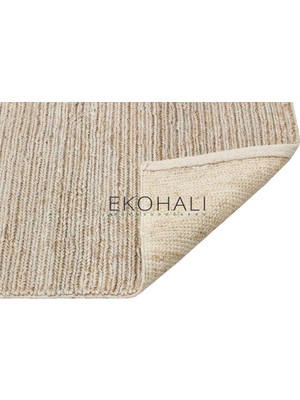 Eko Halı Fine Koleksiyonu Jüt ile Üretilen El Dokuma Sisal Kilim Dark Natural