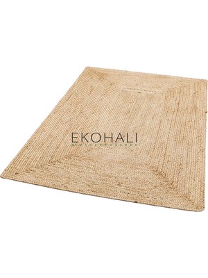 Eko Halı Echo Koleksiyonu Jüt ile Üretilen El Dokuma Sisal Kilim Natural ECH10