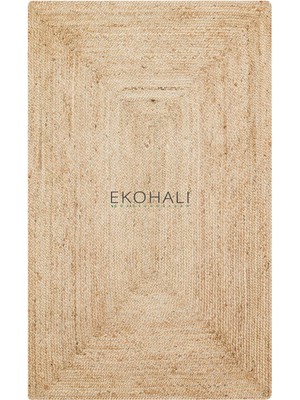 Eko Halı Echo Koleksiyonu Jüt ile Üretilen El Dokuma Sisal Kilim Natural ECH10