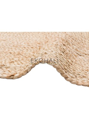 Eko Halı Echo Koleksiyonu Jüt ile Üretilen El Dokuma Sisal Kilim Natural ECH10