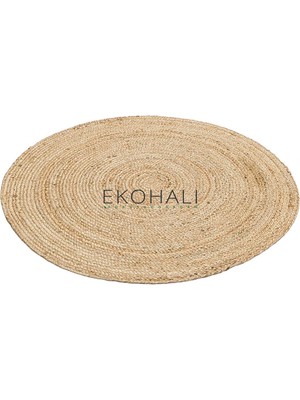 Eko Halı Juno Koleksiyonu Jüt ile Üretilen El Dokuma Sisal Kilim Ech 01R Natural