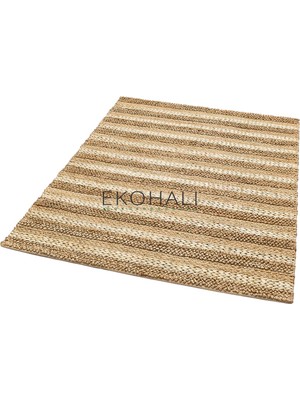 Eko Halı Netra Koleksiyonu Jüt ile Üretilen El Dokuma Sisal Kilim S-1410 Natural Xw