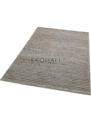 Eko Halı Netra Koleksiyonu Jüt ile Üretilen El Dokuma Sisal Kilim C-1512 Navy Multy Xw