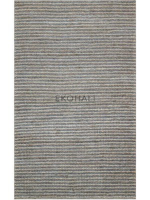 Eko Halı Netra Koleksiyonu Jüt ile Üretilen El Dokuma Sisal Kilim C-1512 Navy Multy Xw