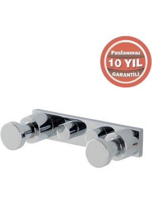 Çelik Banyo Paslanmaz Pirinç Flora 2'li Bornozluk