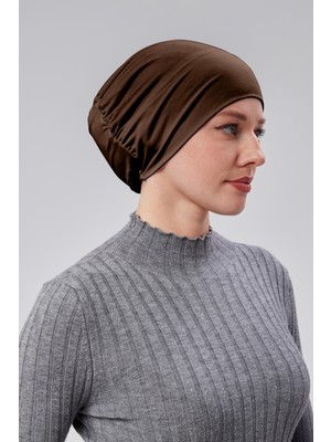 Sonbahar Moda Kadın Tesettür Hazır Pratik Geçmeli Bone Lastikli Kaymaz