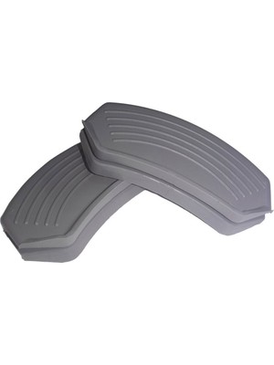 Mediterian Gri silikon tutacak seti, yanmaz ve yapışmaz, 9x4 cm, 2 adet, plastik materyal
