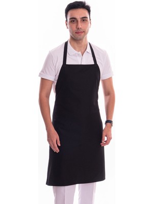 Mediterian Siyah Askılı Çok Amaçlı Çalışma Önlüğü, Rahat ve Şık Tasarım