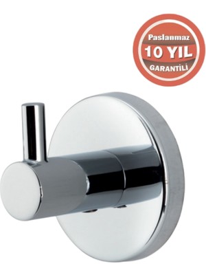 Çelik Banyo Paslanmaz Pirinç Flora Tekli Askılık