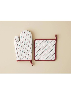 Mediterian Şık 2'li Mutfak Seti, 19x30 ve 20x20 cm, yeşil ve beyaz, pratik ve zarif tasarım