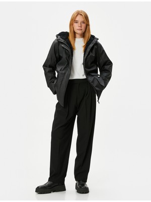 Koton Kapüşonlu Outdoor Mont Fermuarlı Çıtçıt Düğmeli Kapaklı Cepli