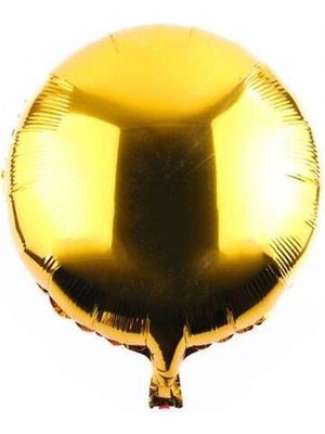 Partici Altın Yuvarlak Folyo Balon 45CM
